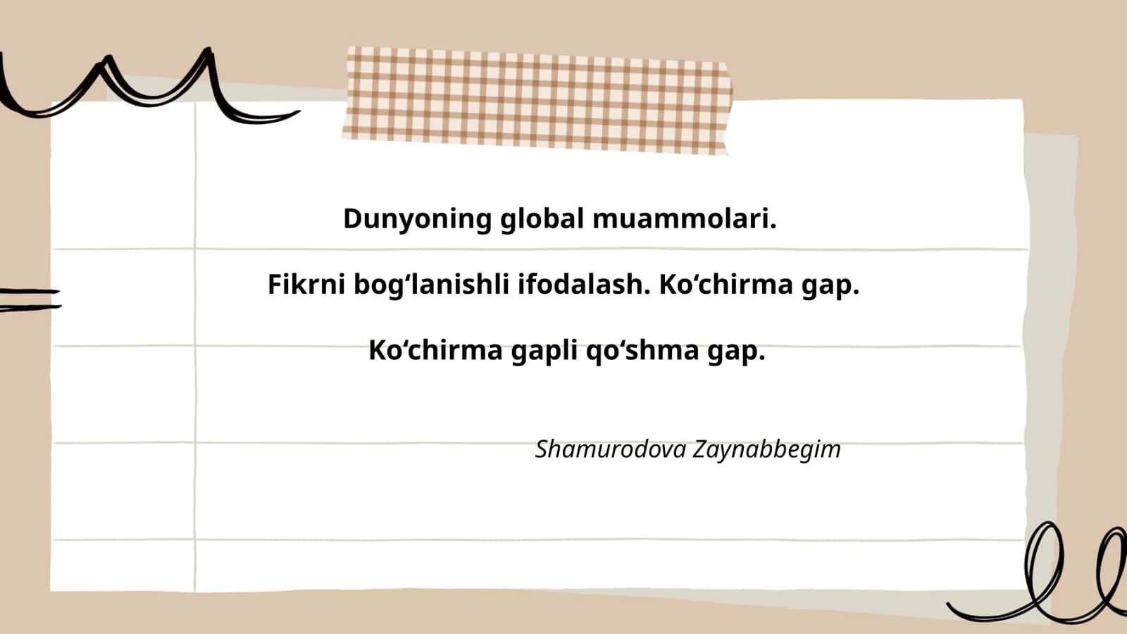 Dunyoning global muammolari