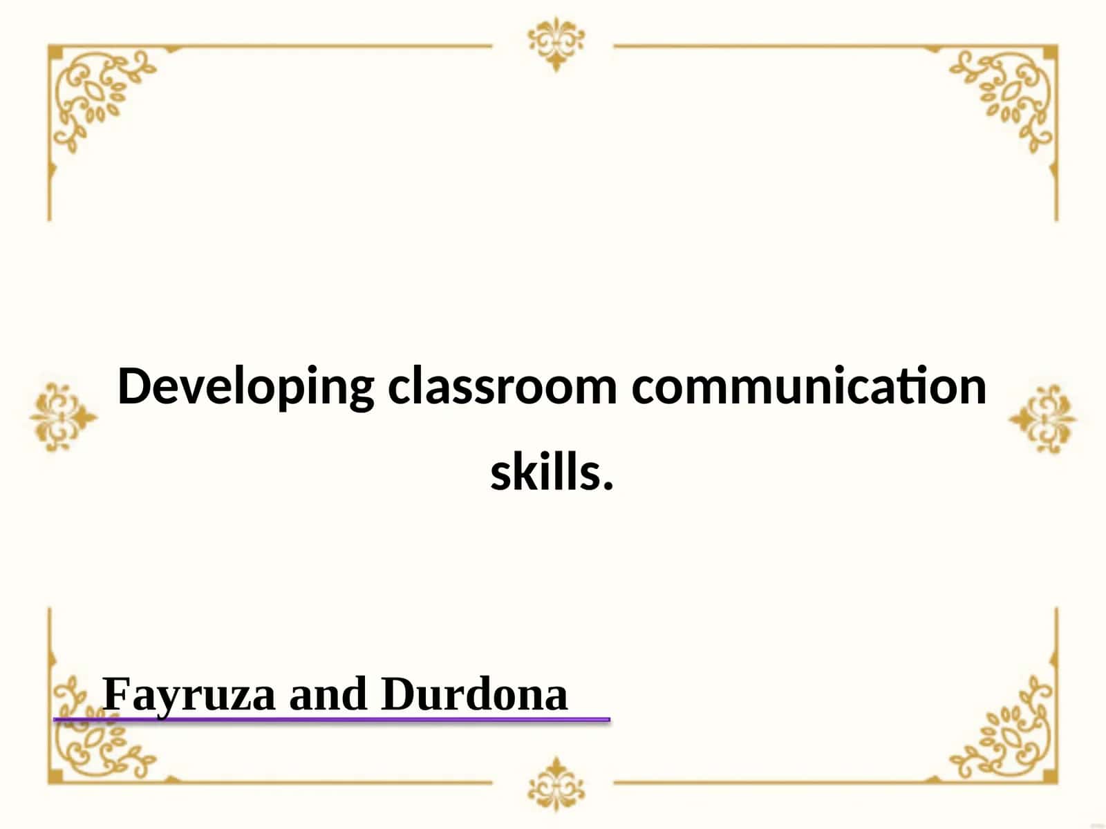 Enhancing Verbal Communication in Classrooms