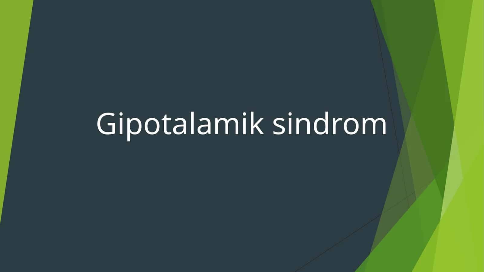 Gipotalamik sindrom