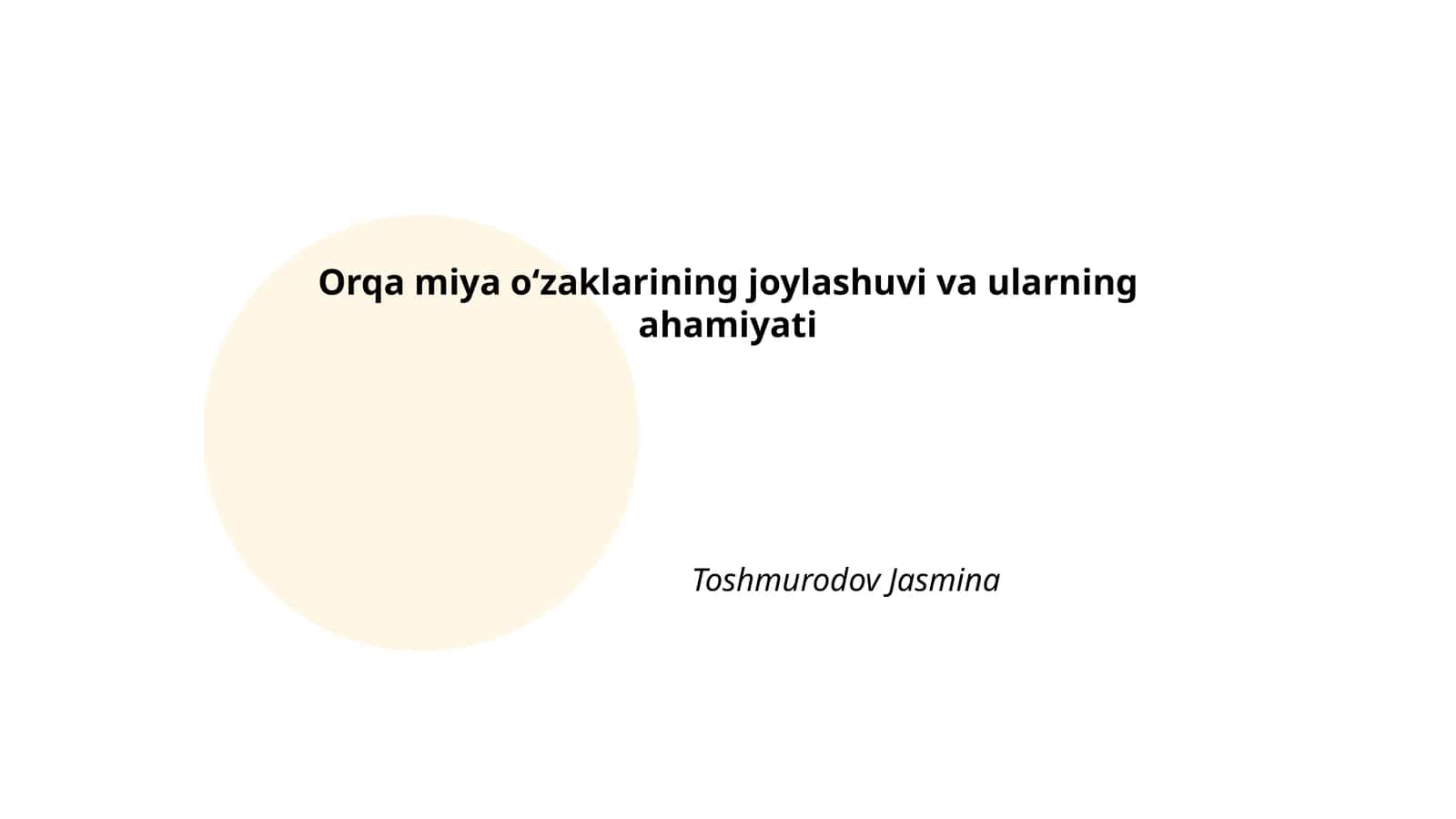Orqa miya oʻzaklarining joylashuvi va ularning ahamiyati
