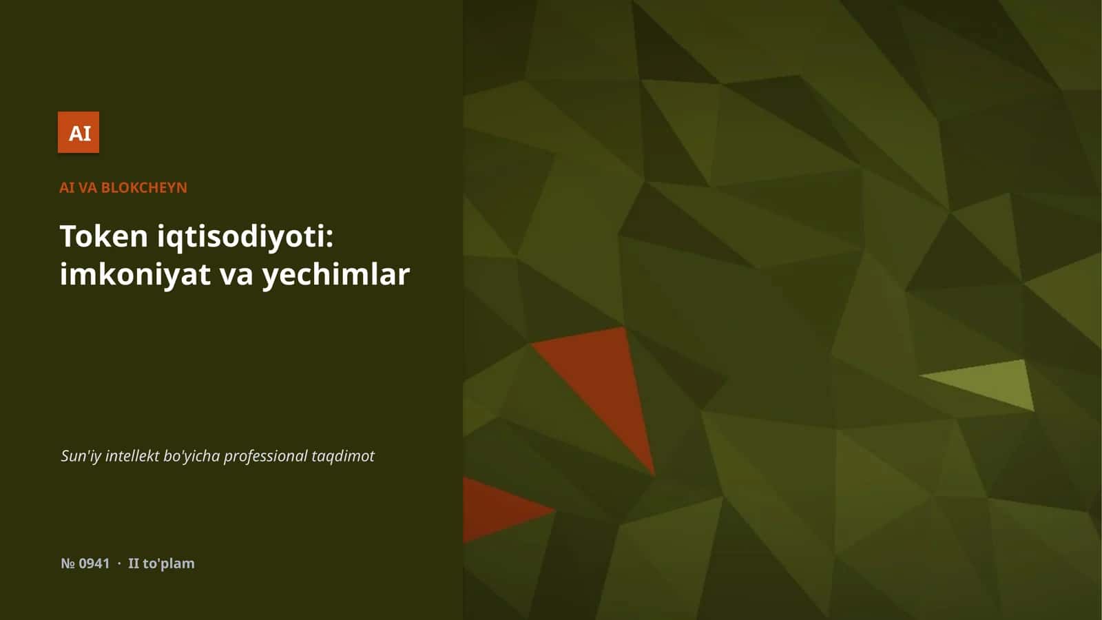 Token iqtisodiyoti: imkoniyat va yechimlar