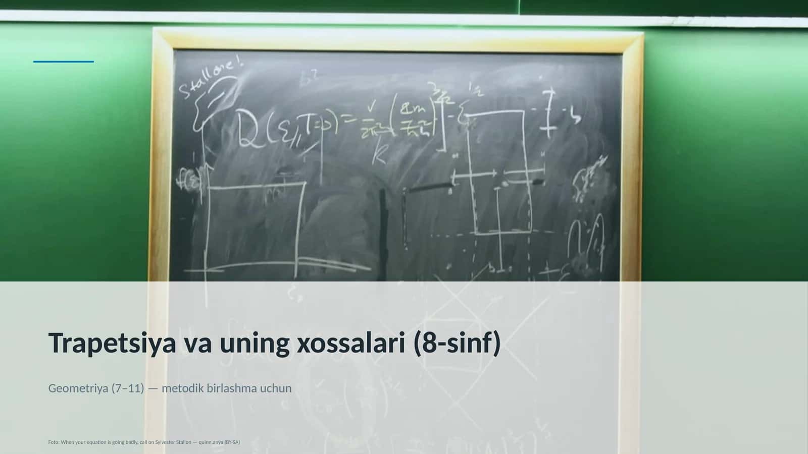 Trapetsiya va uning xossalari (8-sinf)