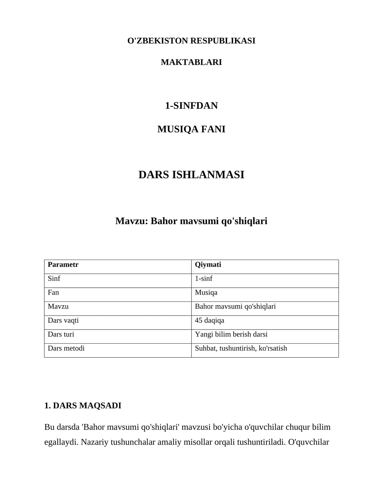 Bahor mavsumi qo'shiqlari