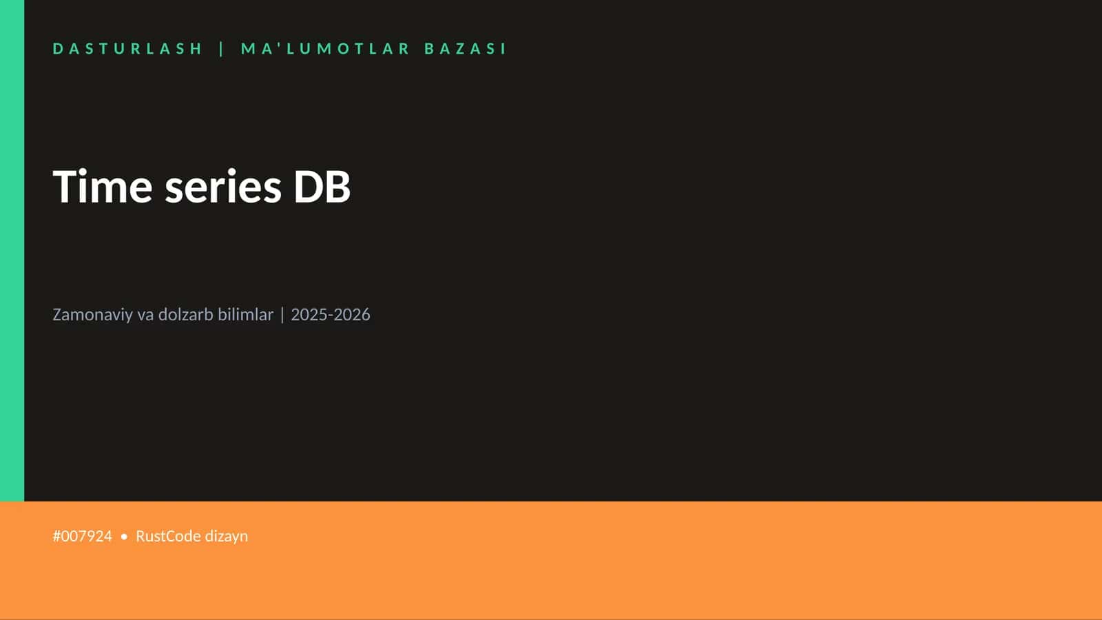 Time series DB