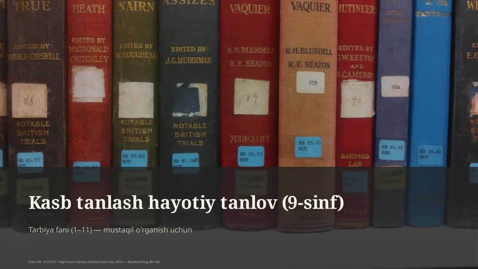 Kasb tanlash hayotiy tanlov (9-sinf)