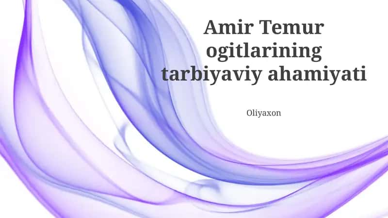 Amir Temur ta'limotlari