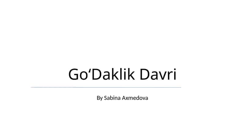 Go‘Daklik Davri