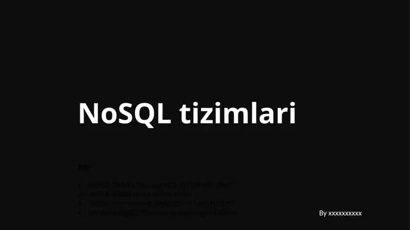 NoSQL tizimlari