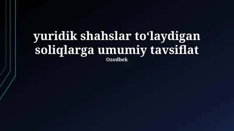 Soliq turlari