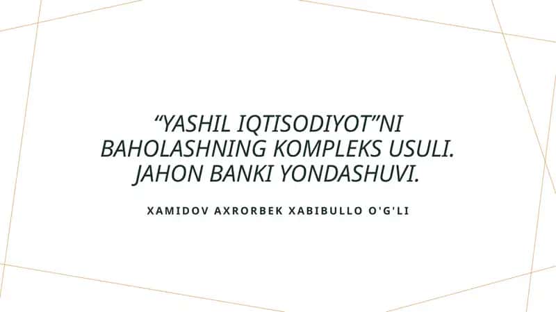 Yashil iqtisodiyot