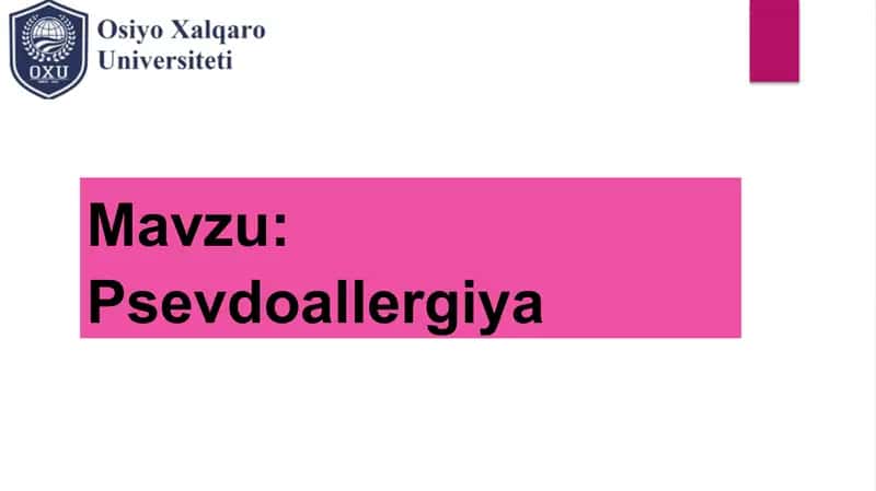 Psevdoallergiya