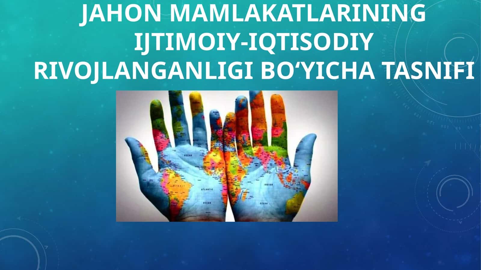 Jahon mamlakatlarining ijtimoiy-iqtisodiy rivojlanish bosqichi tasnifi