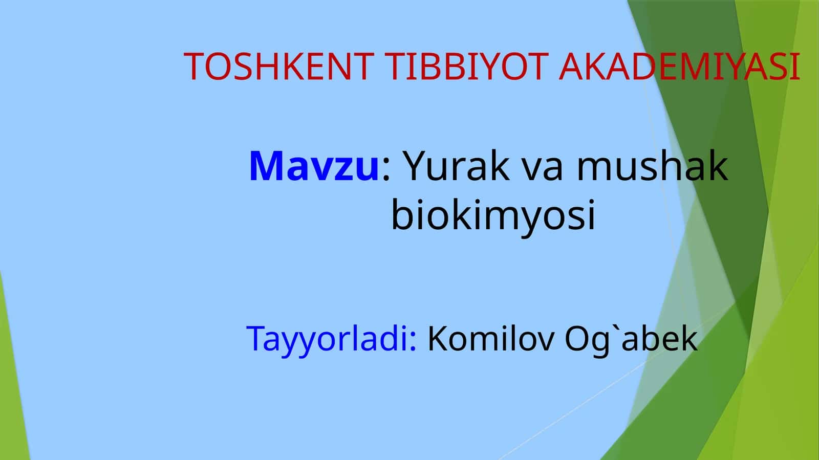 Yurak va mushak biokimyosi