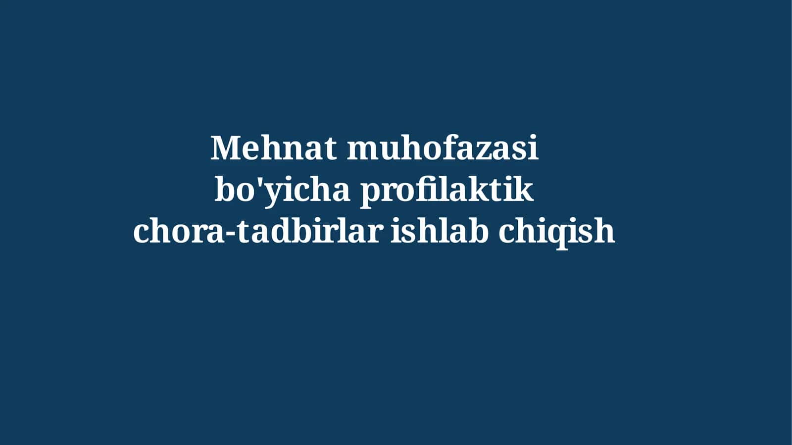 Mehnat muhofazasi