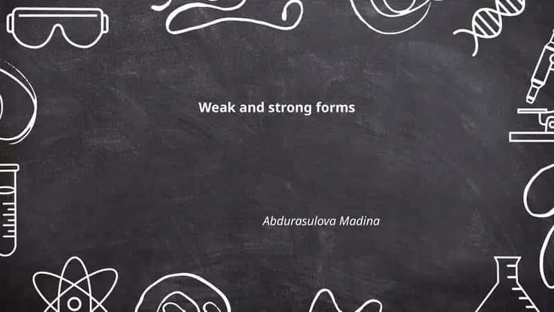 Weak and strong forms
