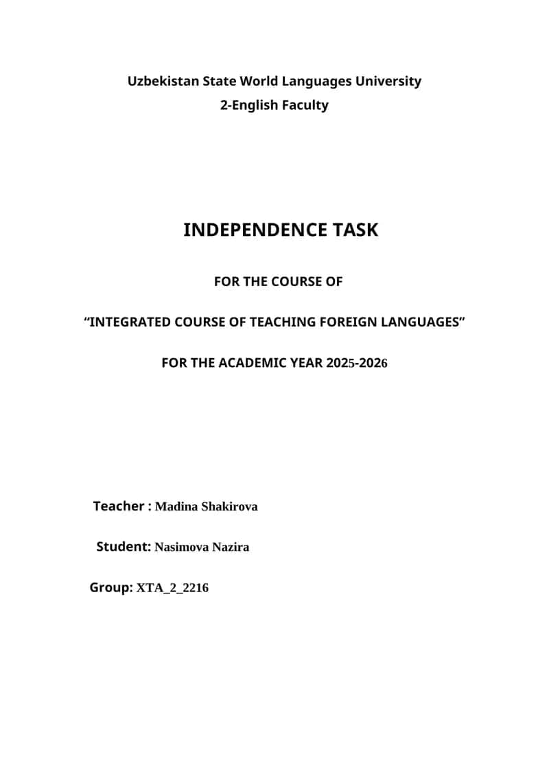 Principles of Language Assessment and Test Design