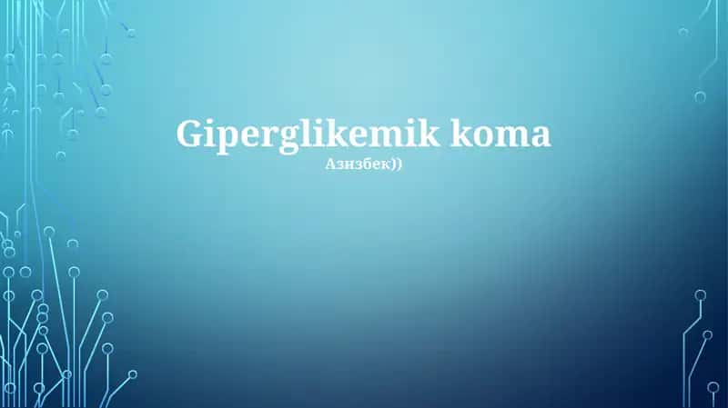 Giperglikemik koma
