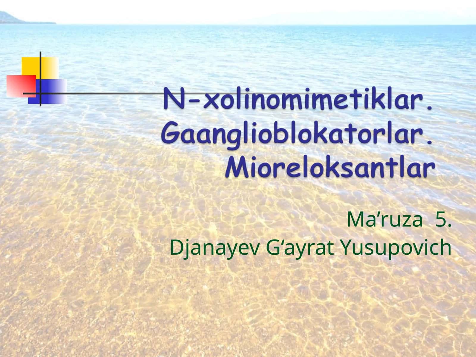 Nikotinga sezgir (N-xolinoretseptorlar)