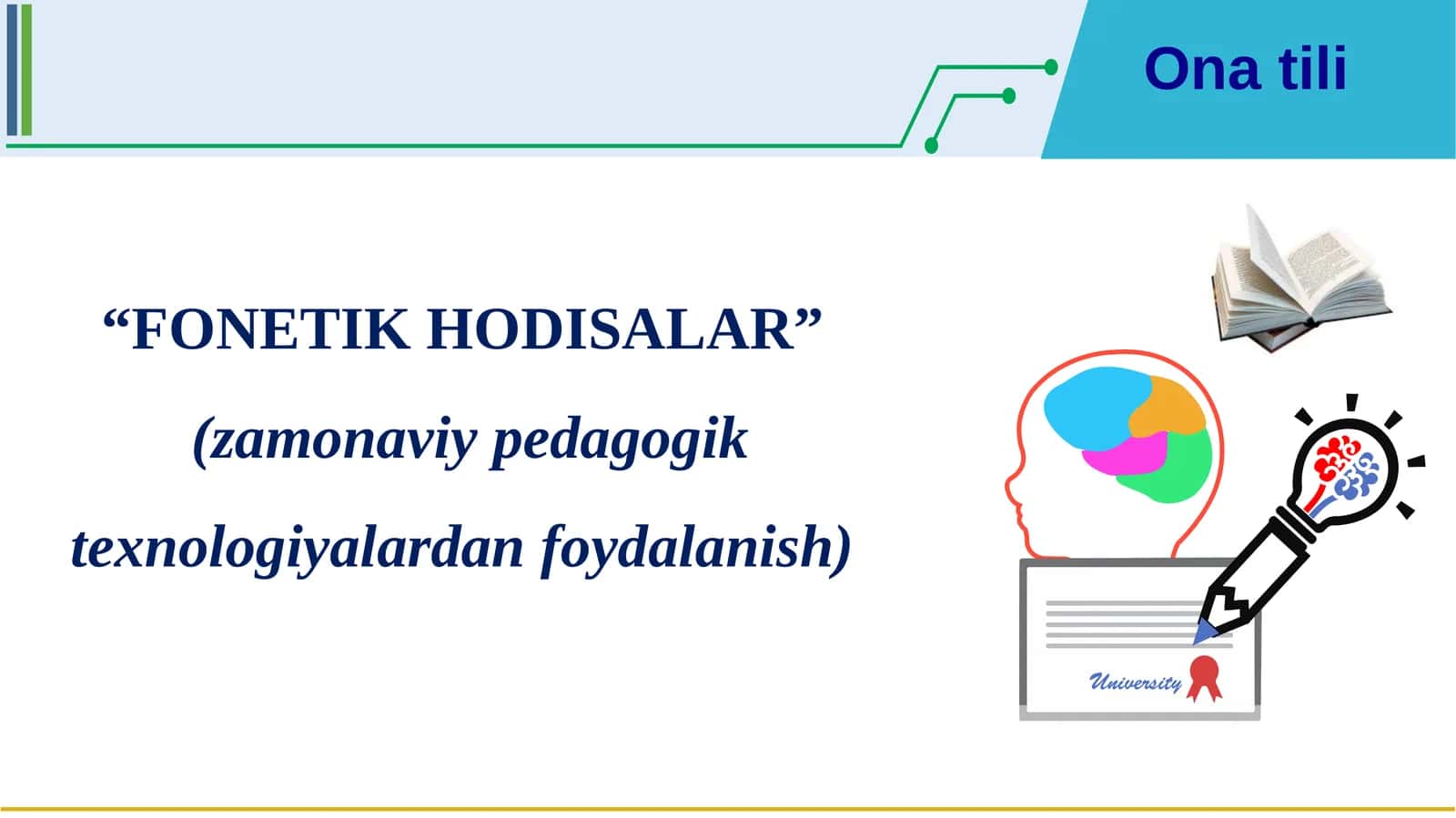 “FONETIK HODISALAR” (zamonaviy pedagogik texnologiyalardan foydalanish)