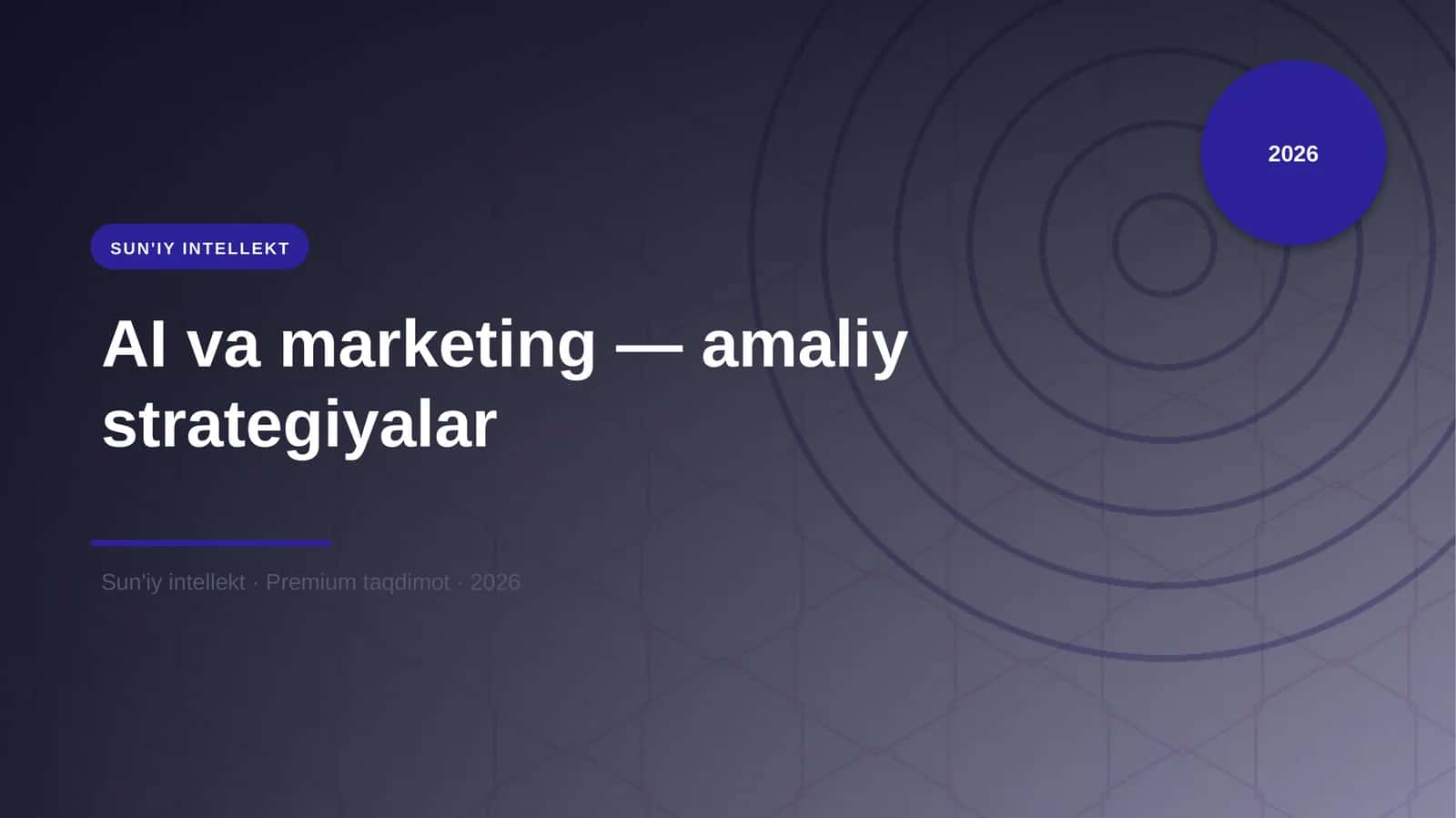 AI va marketing — amaliy strategiyalar