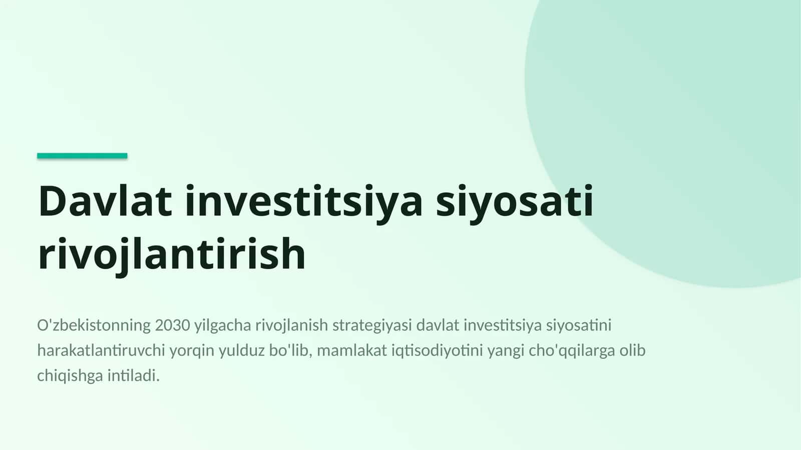Davlatinvestitsiyasiyosatirivojlantirish