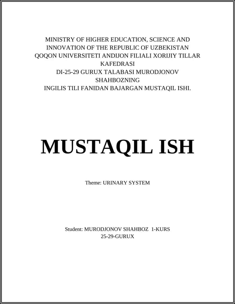 BAJARGAN MUSTAQIL ISHI