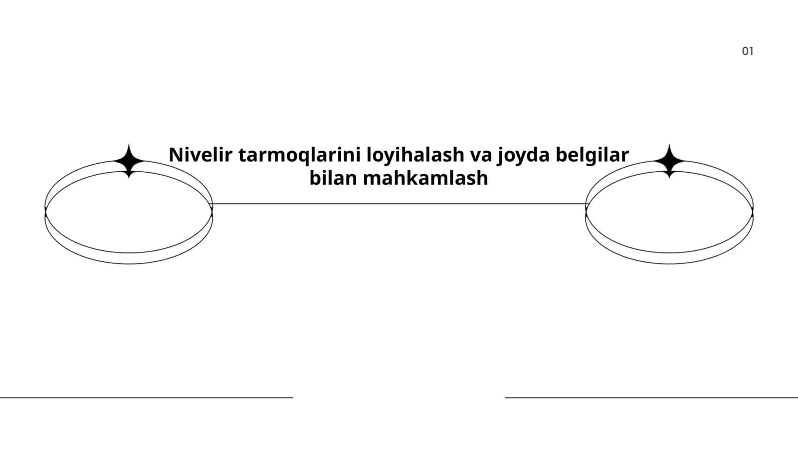 Nivelir tarmoqlarini loyihalash va joyda belgilar bilan mahkamlash