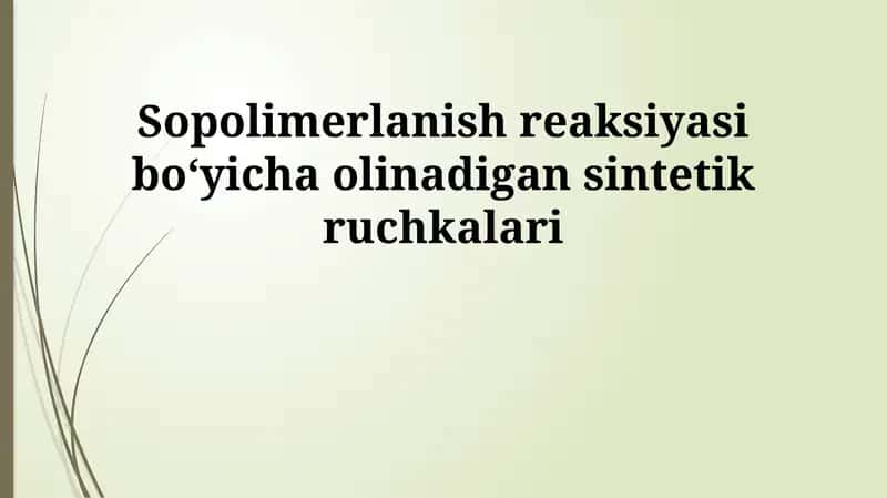 Sintetik qatronlar