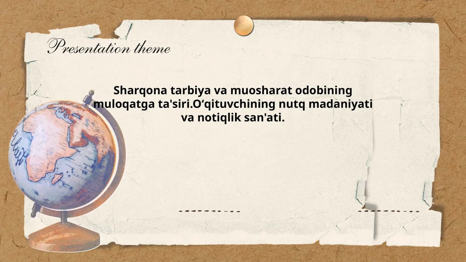 Sharqona tarbiya va muosharat odobining muloqatga ta'siri.Oʻqituvchining nutq madaniyati va notiqlik san'ati