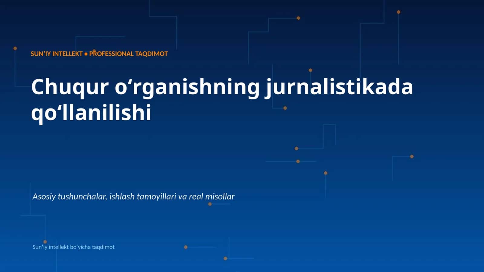 Sunʼiy intellekt • Professional taqdimot