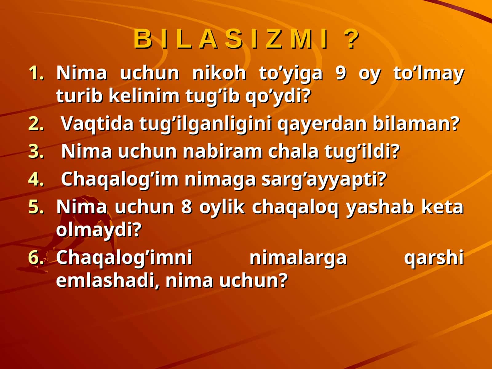 "OY KUNI ETIBVA CHALATUG’ILGAN CHAQALOQLARVA ULARNINGANATOMO-FIZIOLOGIK XUSUSIYATLARI"