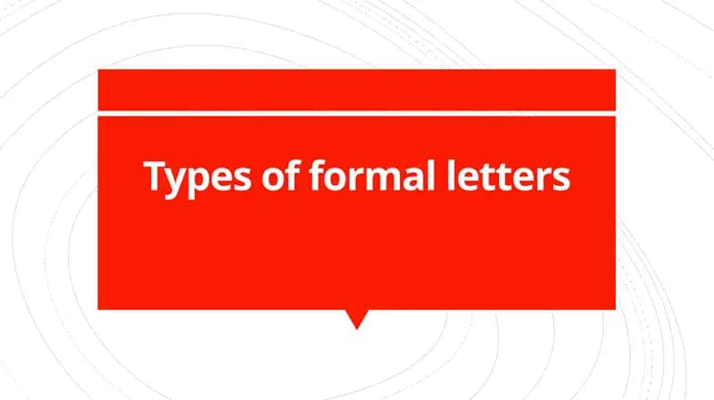 Types of formal letters