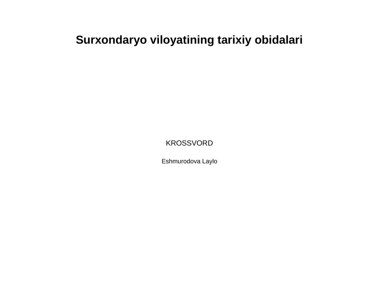 Surxondaryo viloyatining tarixiy obidalari