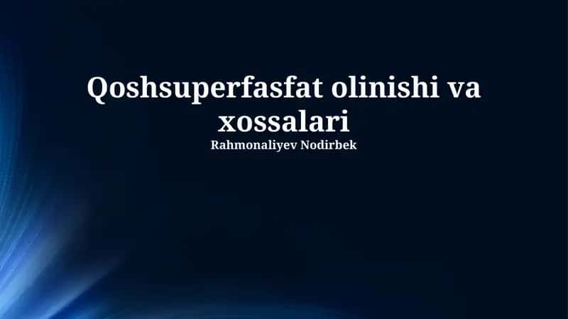 Superfosfatning saqlash sharoitlari