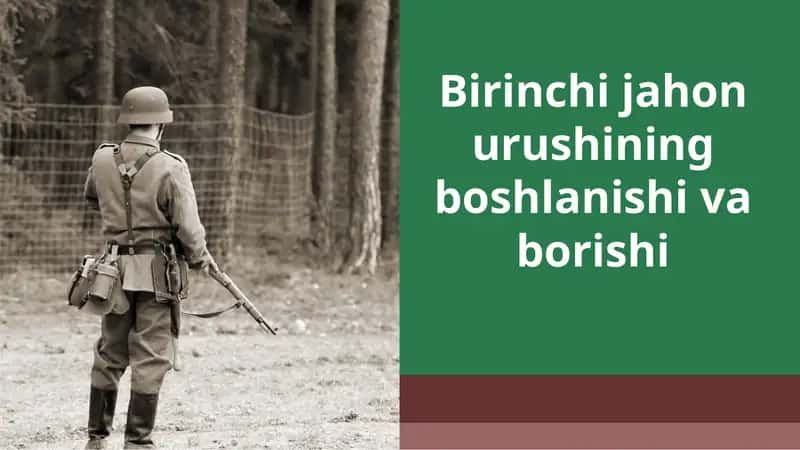 Birinchijahonurushning boshlanishi