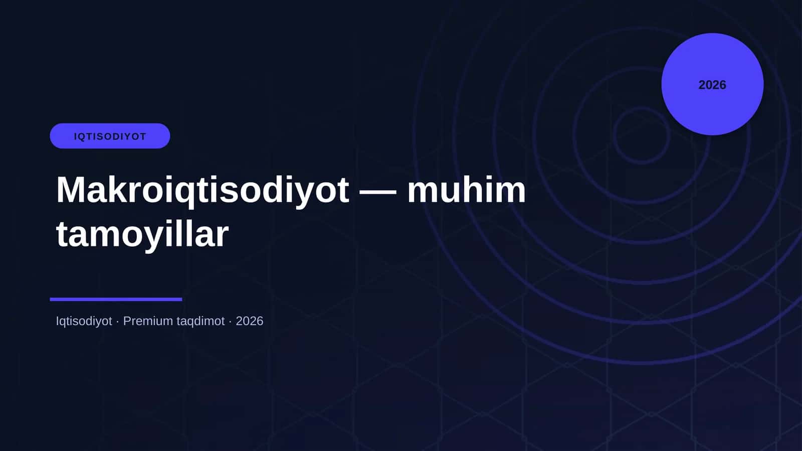 Makroiqtisodiyot — muhim tamoyillar