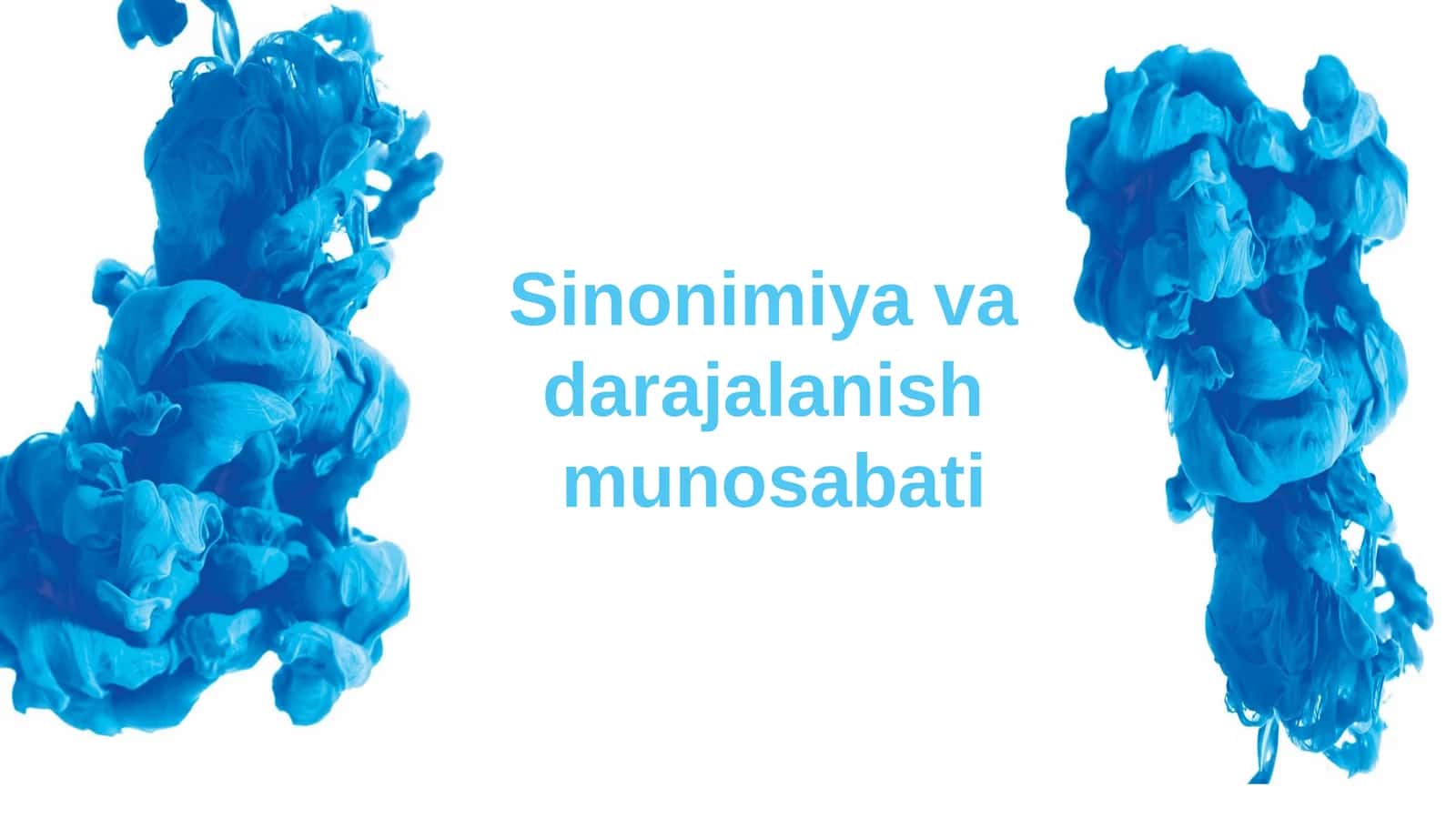 Sinonimiya va darajalanish munosabati