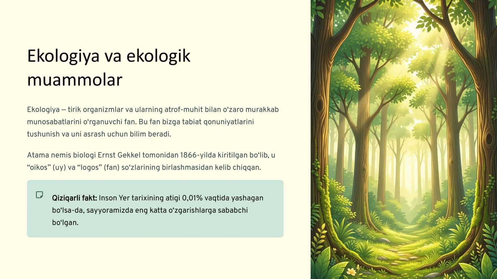 Ekologiya va ekologik muammolar