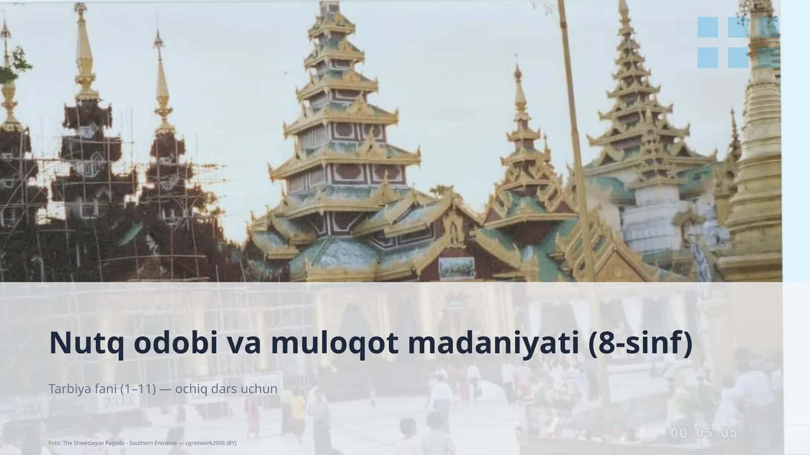 Nutq odobi va muloqot madaniyati (8-sinf)