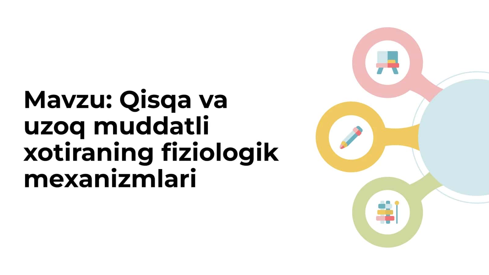 Qisqa va uzoq muddatli xotiraning fiziologik mexanizmlari