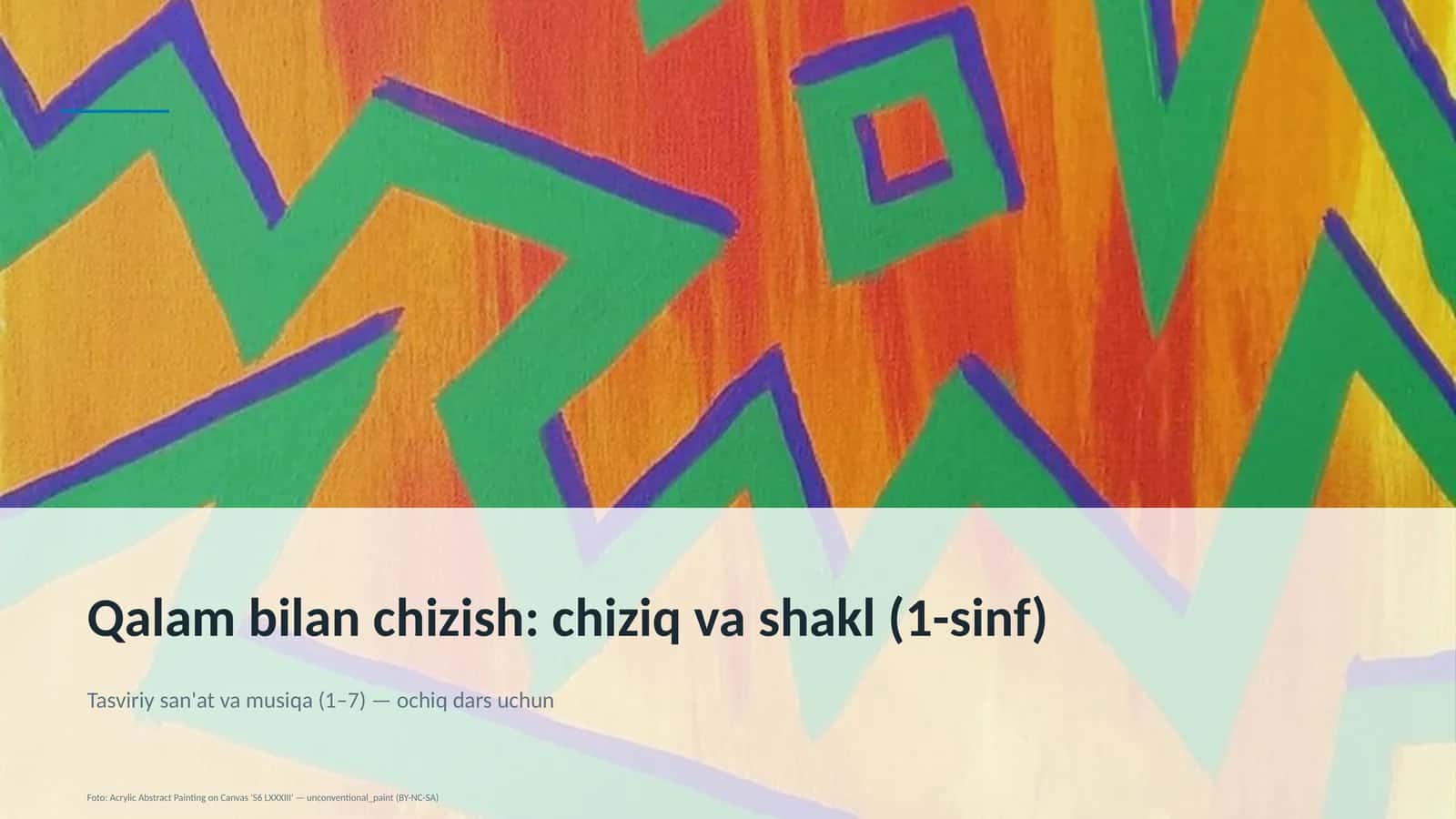 Tasviriy san'at va musiqa (1–7) — ochiq dars uchun