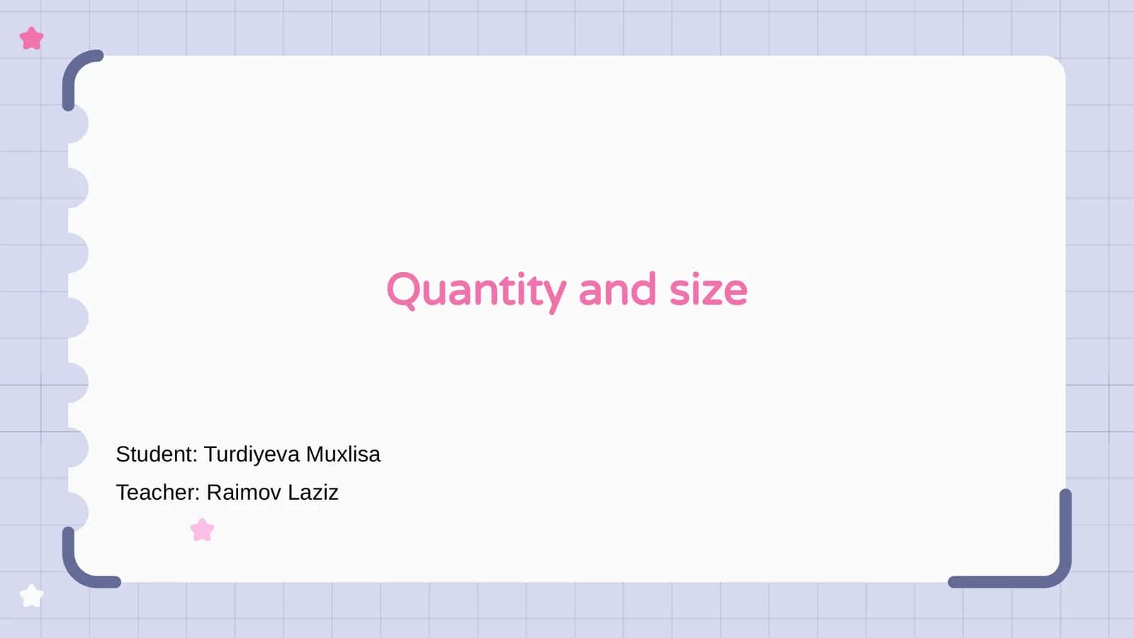 Understanding Quantity