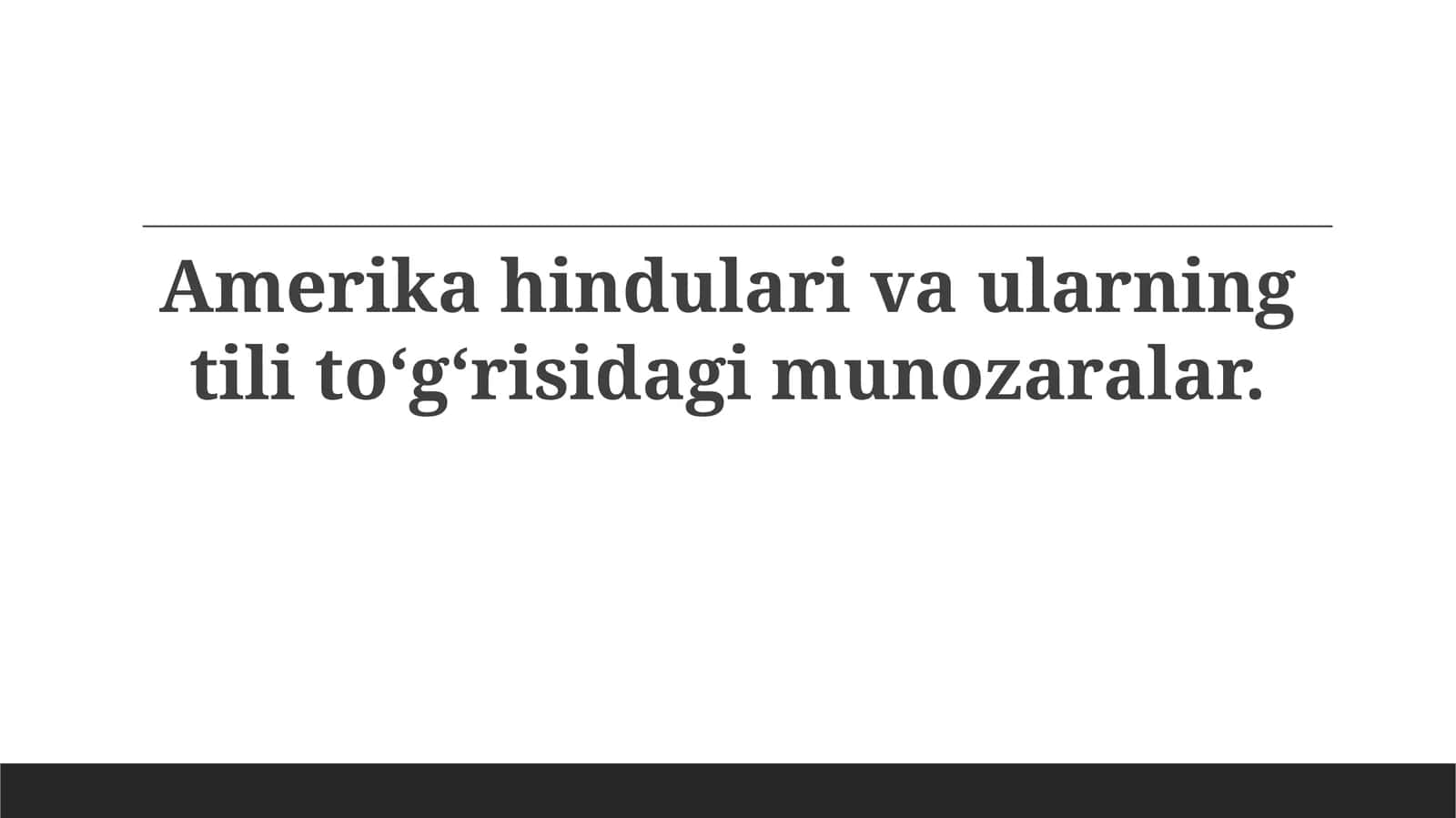 Amerika hindulari til to‘g‘risidagi munozaralar