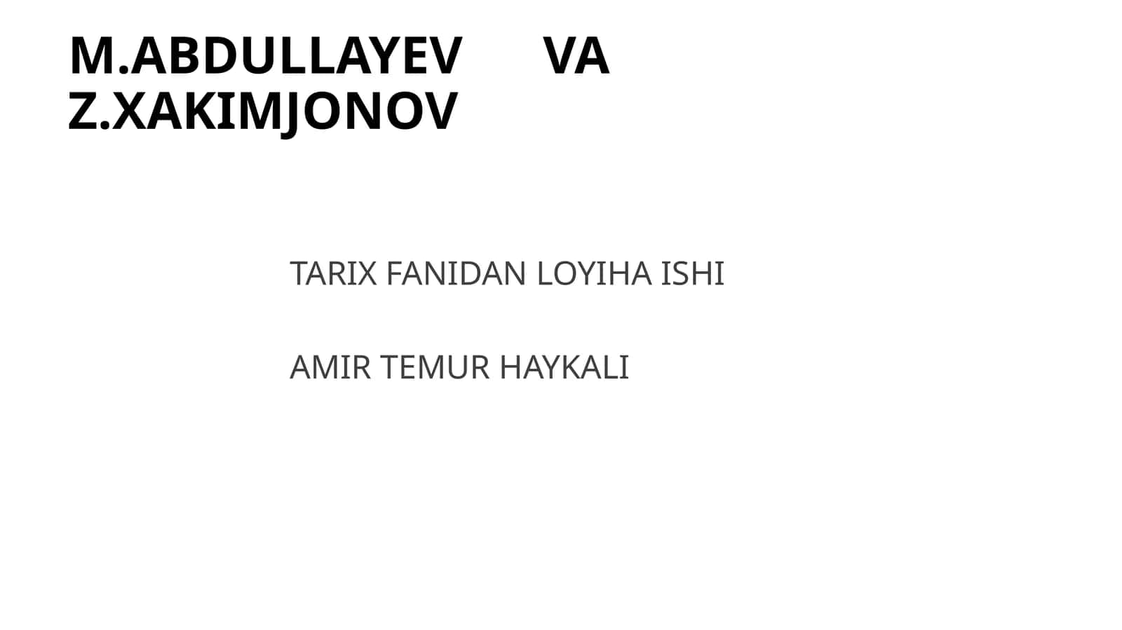 AMIR TEMUR HAYKALI