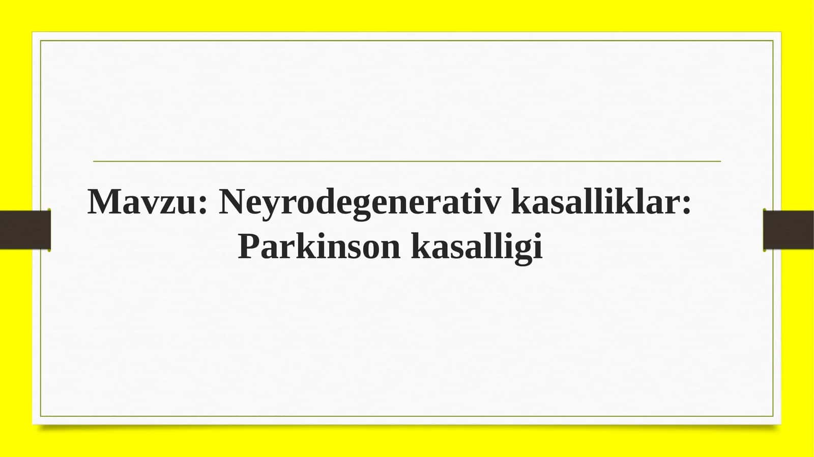 Parkinson kasalligi