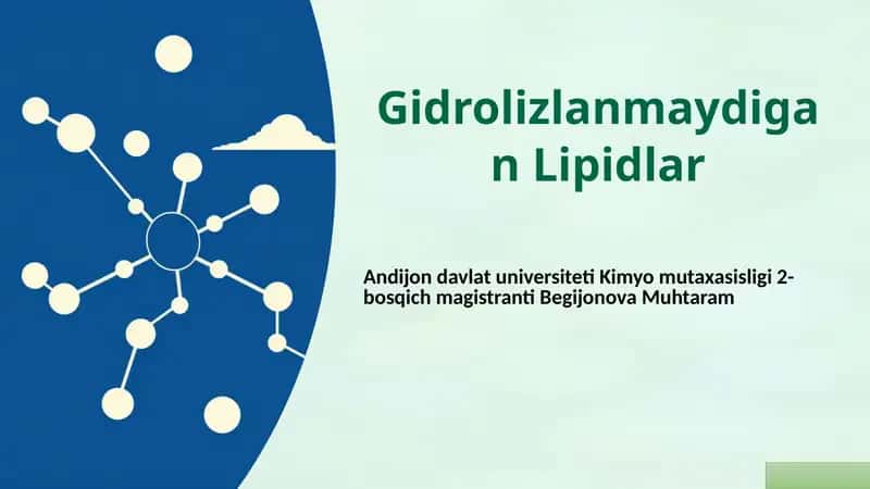 Gidrolizlanmaydigan Lipidlar