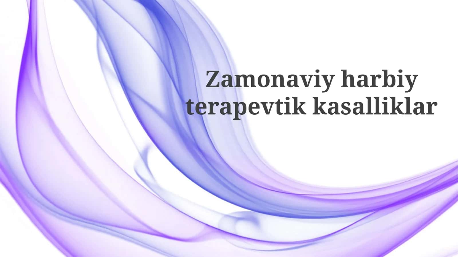 Zamonaviy harbiy terapiya