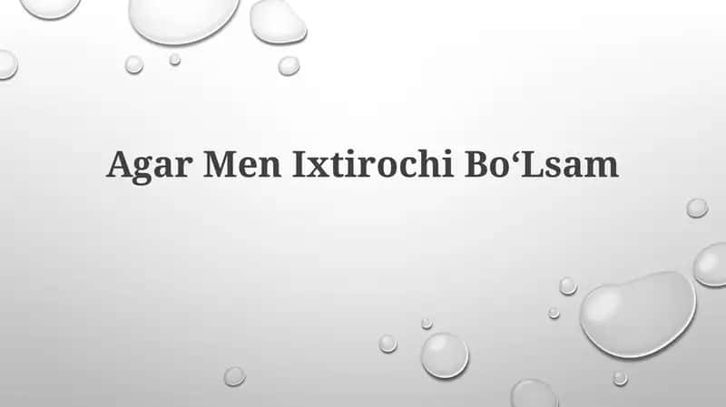 Agar MenIxtirochiBoʻLsam