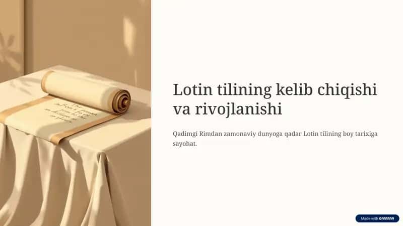 Lotin tilining kelib chiqishi va rivojlanishi