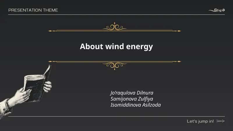 About wind energy